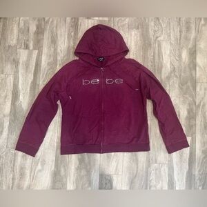 Bebe - girls XL hooded full zip up sweater